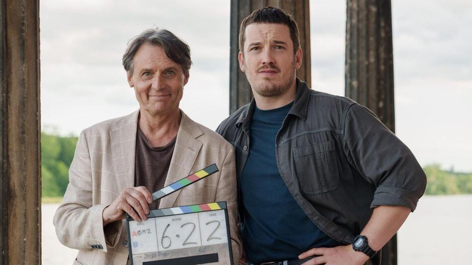 Wolfgang Bahro (l.) mit Felix Kreutzer, der seinen Filmsohn spielt.