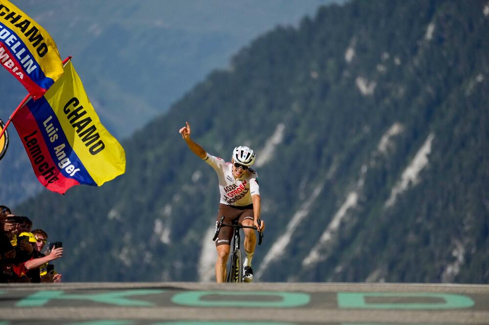 Felix Gall auf dem Weg zum Etappensieg bei der Tour de France