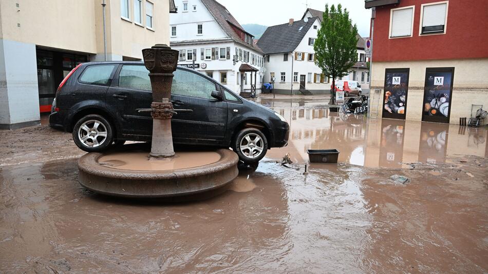 Hochwasser in Baden-Württemberg - Rudersberg