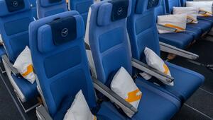 Sitze der Economy Class in einem Airbus A350-900