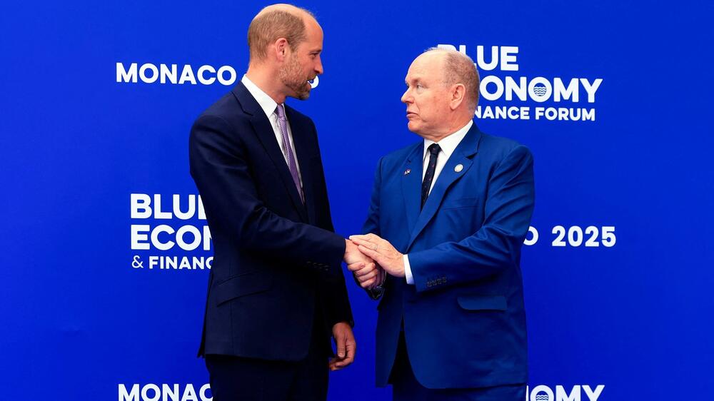 Prinz William beim "Blue Economy And Finance Forum" in Monaco mit Fürst Albert II.