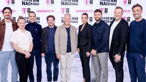 Das Aufgebot von MagentaTV für die WM 2026 um Johannes B. Kerner (M.).