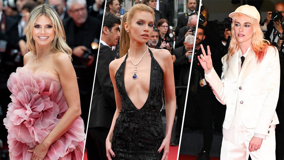 "GNTM"-Chefin Heidi Klum, Model Stella Maxwell und Schauspielerin Kristen Stewart