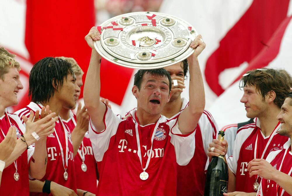 Willy Sagnol (M.) feierte mit dem FC Bayern grosse Erfolge.