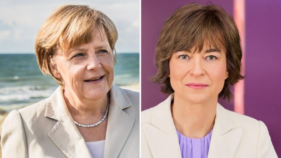 Angela Merkel (li.) wird am 28. November bei Maybrit Illner in der gleichnamigen ZDF-Talkshow zu ...