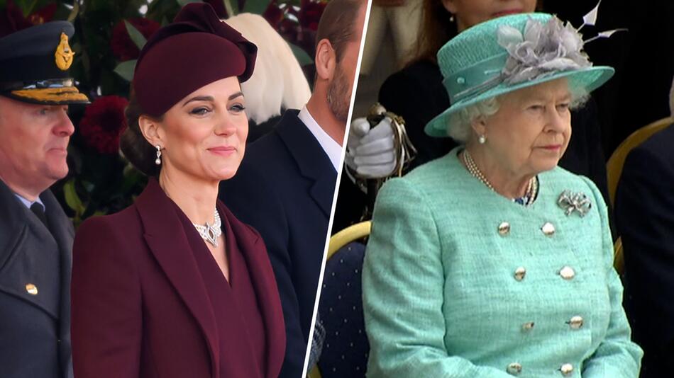 Monochromer Look: Prinzessin Kate nutzt Modetrick von Queen Elizabeth