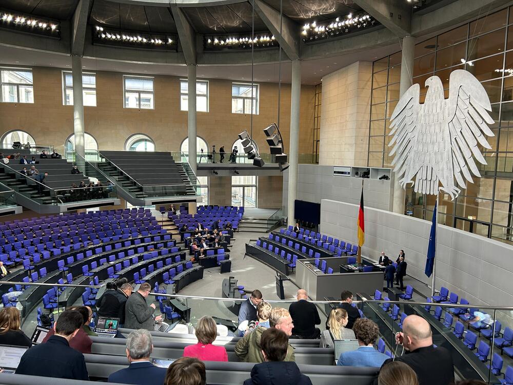 Plenarsaal im Bundestag