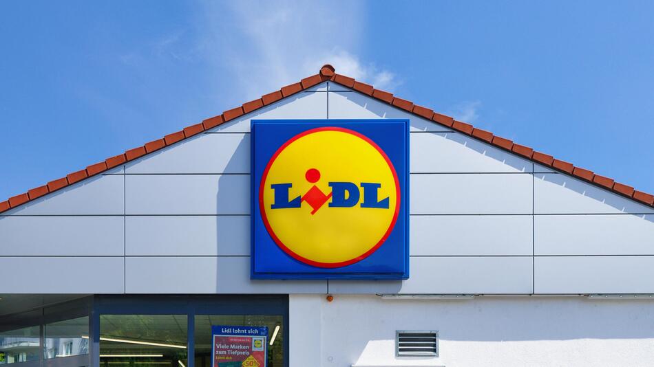 Schild an einer Lidl-Filiale