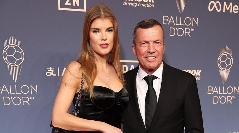 Lothar Matthäus und seine Freundin Theresa Sommer feierten Harry Kane beim Ballon d'Or.