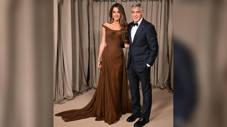 Glamouröser Auftritt in London: Amal und George Clooney.