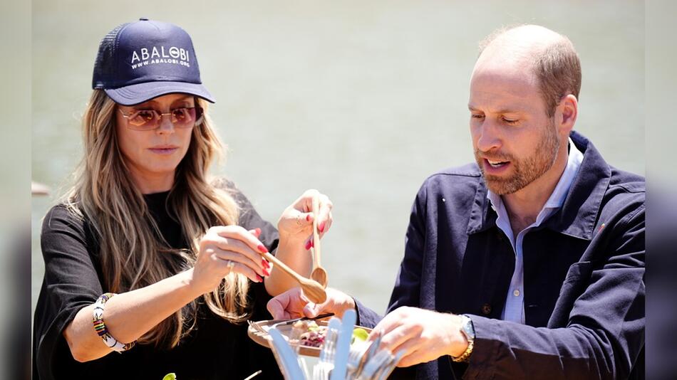 Heidi Klum und Prinz William geniessen ihr Mittagessen in Kapstadt.