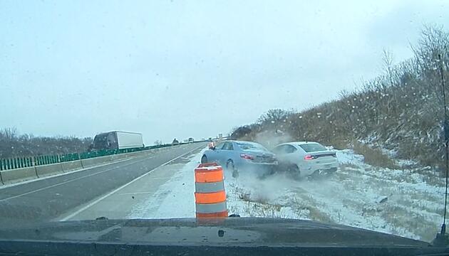 Ausser Kontrolle geratenes Fahrzeug verfehlt Streifenbeamten nur knapp