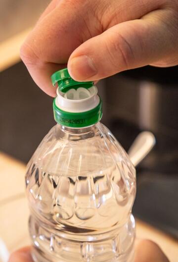 Lifehack Dosierhilfe bei Essigflaschen