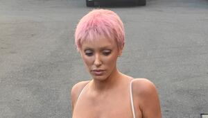 Bianca Censori überrascht mit neuem pinken Pixie-Cut