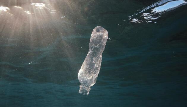 Müll im Wasser im Roten Meer