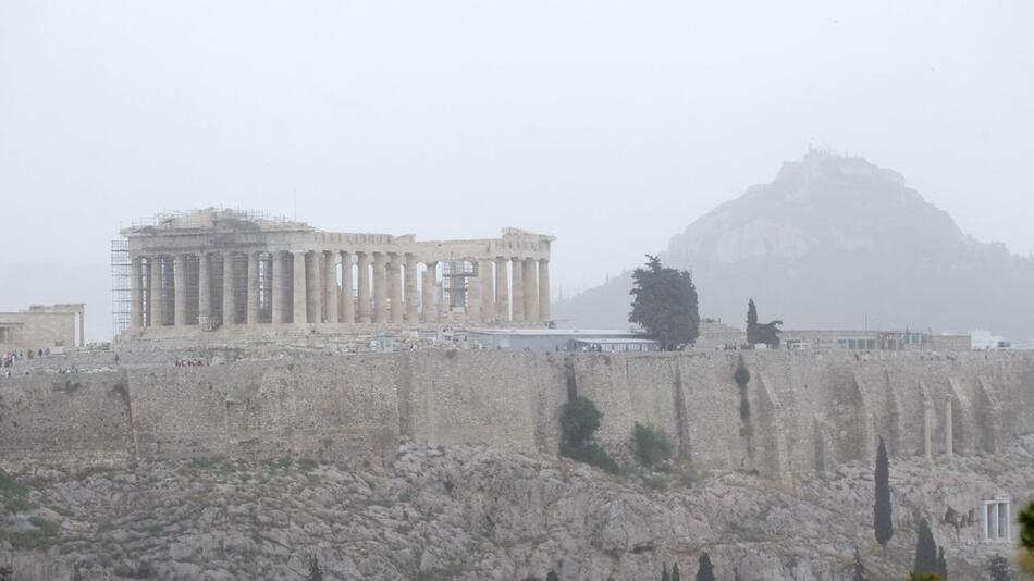 Saharastaub in Athen