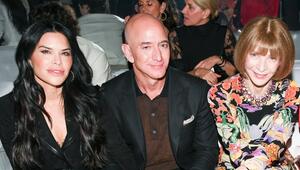 Lauren Sánchez, Jeff Bezos und Anna Wintour (r.) bei einer Veranstaltung.