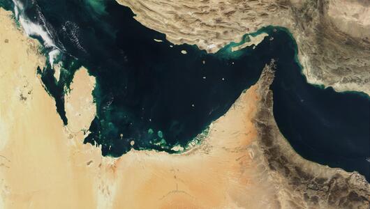 Satellitenaufnahme des Persischen Golfs