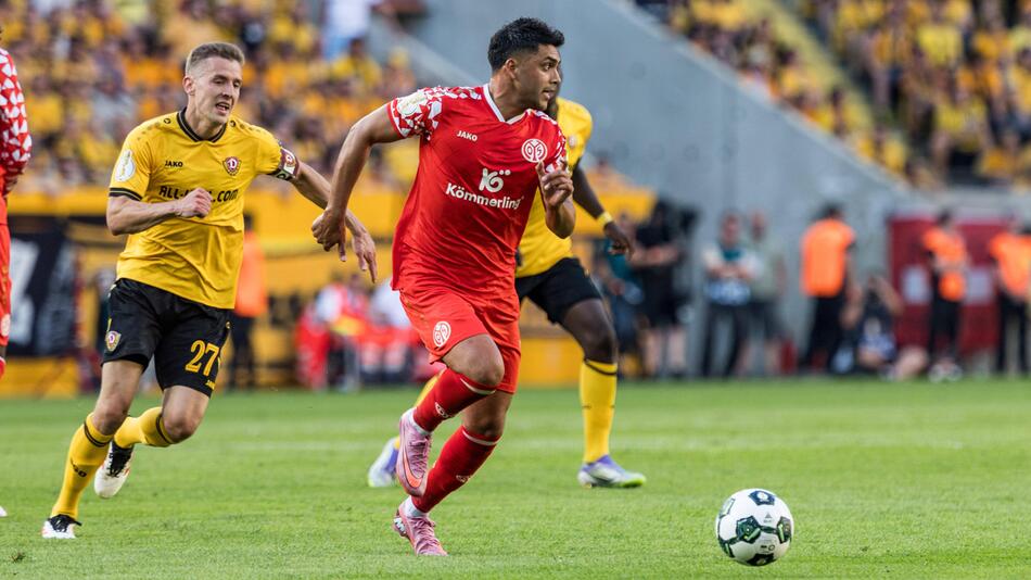 Nadiem Amiri traf in der ersten Pokalrunde gegen Dynamo Dresden.
