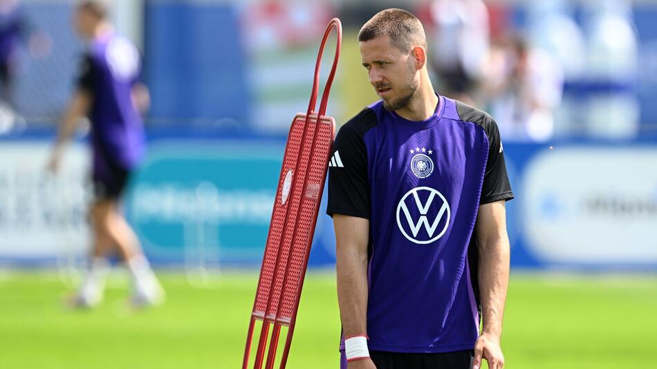 Nationalspieler Waldemar Anton während des EM-Trainings