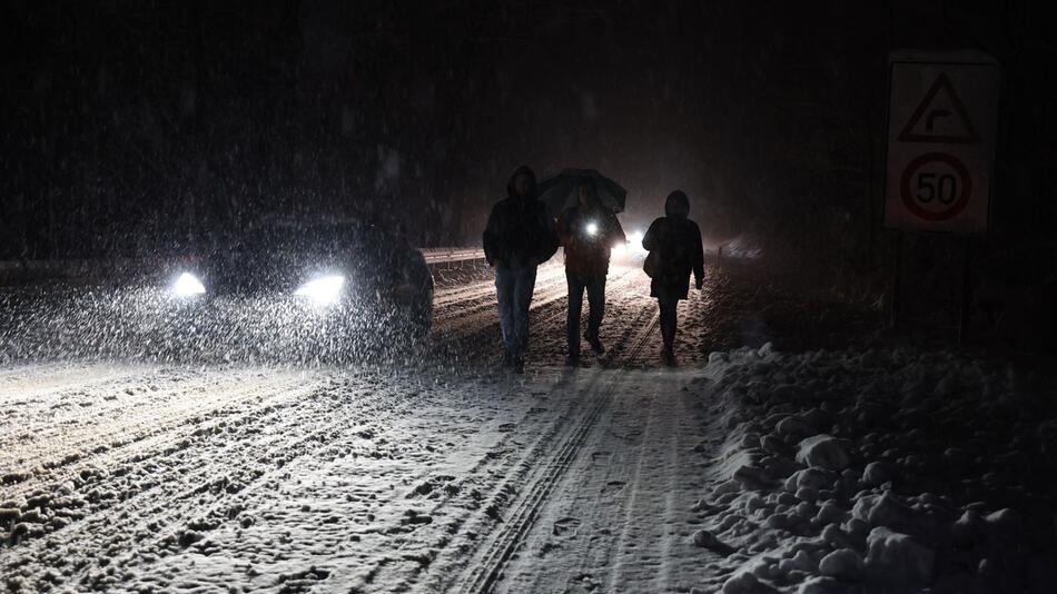 Wintereinbruch in Hessen