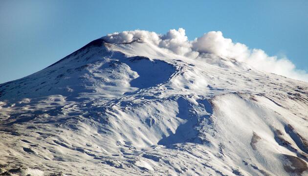 Schneebedeckter Ätna