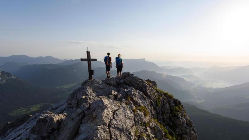 Auf der Bergspitze