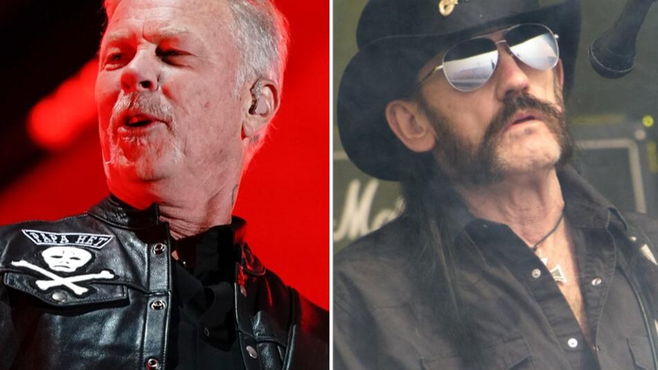 James Hetfield (l.) ist fortan für immer mit Motörhead-Sänger Lemmy vereint.