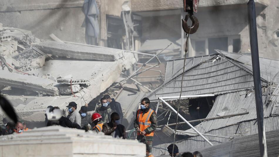 Rettungskräfte in der syrischen Hauptstadt Damaskus