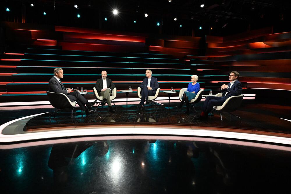 Markus Lanz, Manfred Weber, Dietmar Bartsch, Ulrike Hermann, Sönke Neitzel