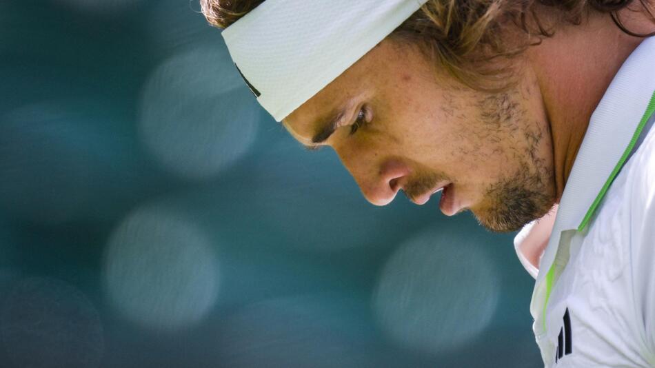 Alexander Zverev während seines Erstrunden-Matches in Wimbledon gegen den Niederländer Gijs Brouwer