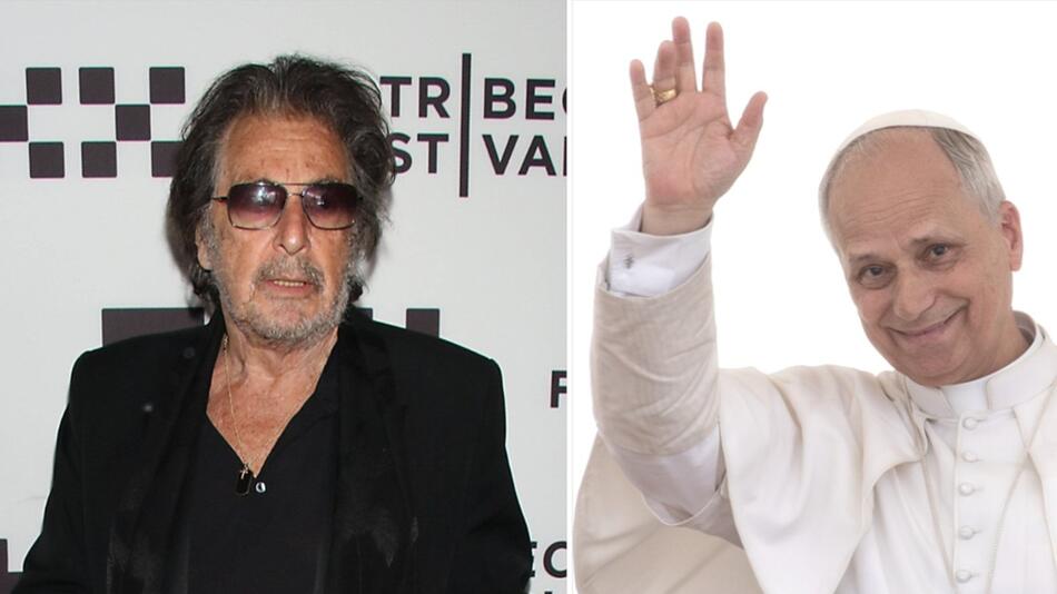 Al Pacino hat Papst Leo XIV. (r.) im Vatikan besucht.