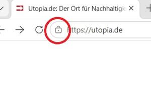 Schloss in der Browser-Adressleiste