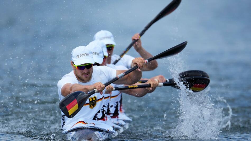 Der deutsche Kajak-Vierer in Paris 2024