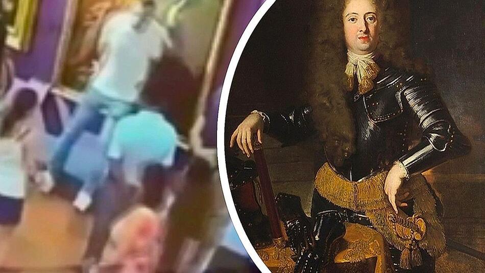 Selfie geht daneben: Mann reisst beim Posieren Loch in historisches Gemälde