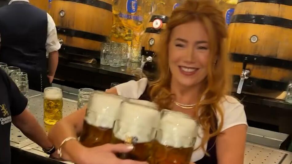 Wiesn 2025: Palina Rojinski trägt 6 Mass