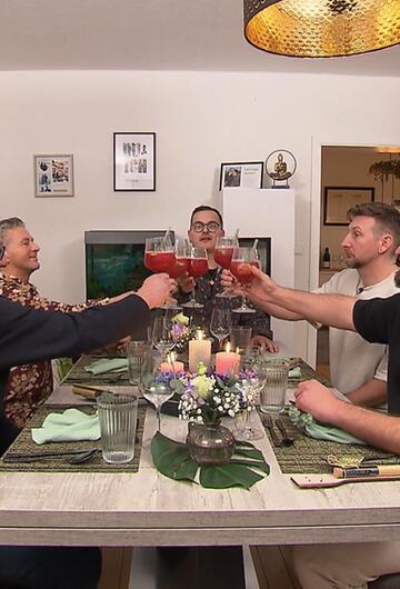 Kandidaten essen zusammen