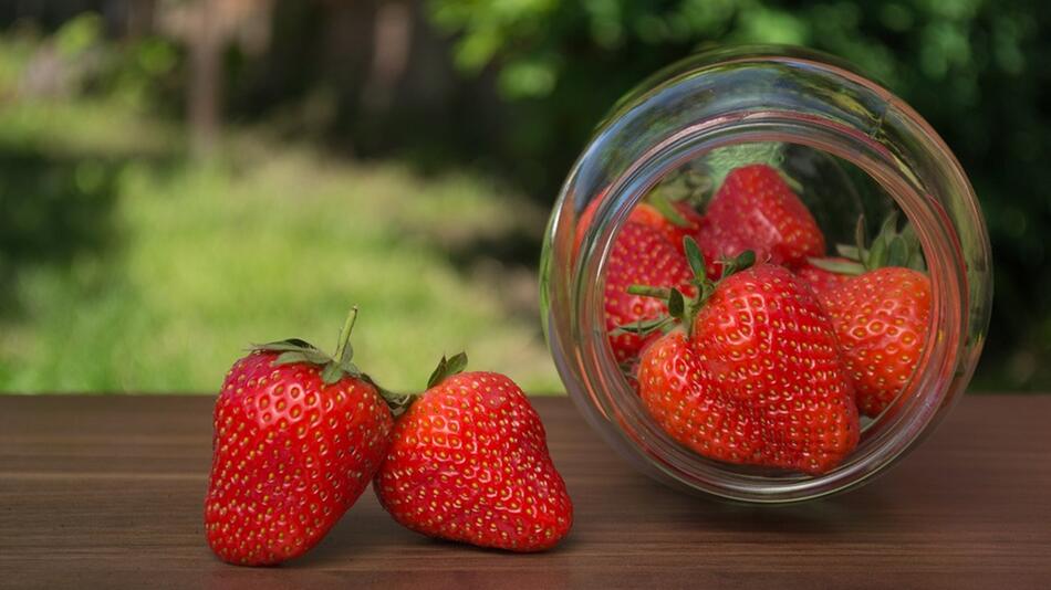 Erdbeeren Schraubglas
