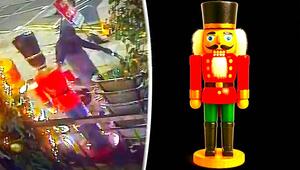 Gigantischer Nussknacker entführt – Dieb flieht auf dem Fahrrad