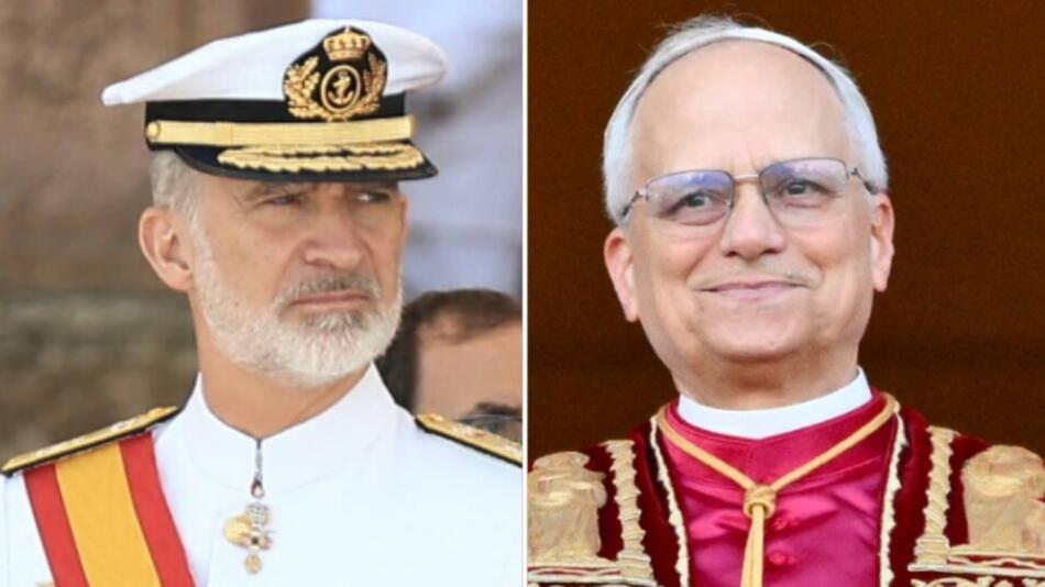 König Felipe von Spanien gratuliert dem neuen Papst Leo XIV.