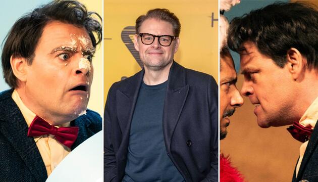 Comedy-Star Max Giermann wie wir ihn kannten (M.) - und wie wir ihn als Bösewicht im "Tatort ...