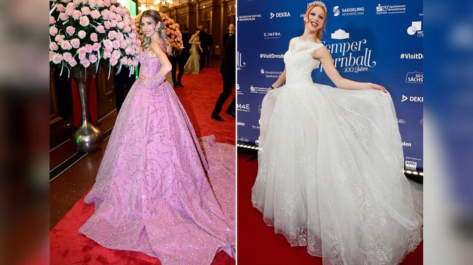 Cathy Hummels (li.) und Anna Ermakova auf dem SemperOpernball.