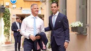 Ralf Schumacher und Étienne Bousquet-Cassagne am Tag ihrer Hochzeit.