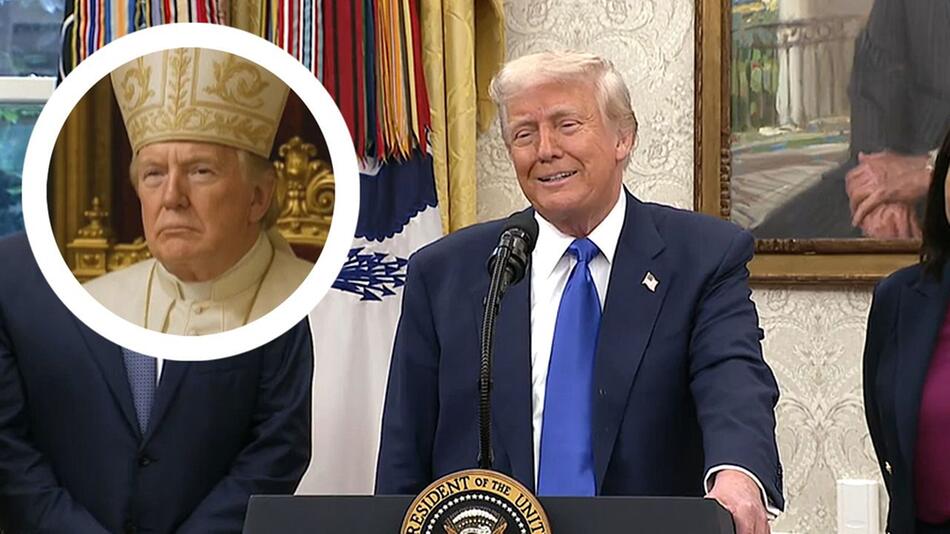 Trump als Papst: US-Präsident verteidigt KI-Bild – „Die Katholiken liebten es“