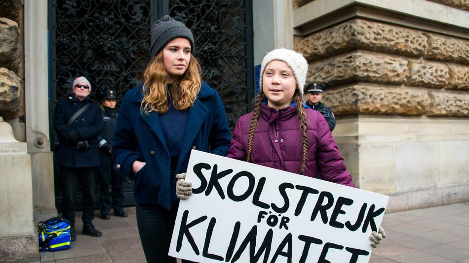 Klimaaktivistin Greta Thunberg in Hamburg