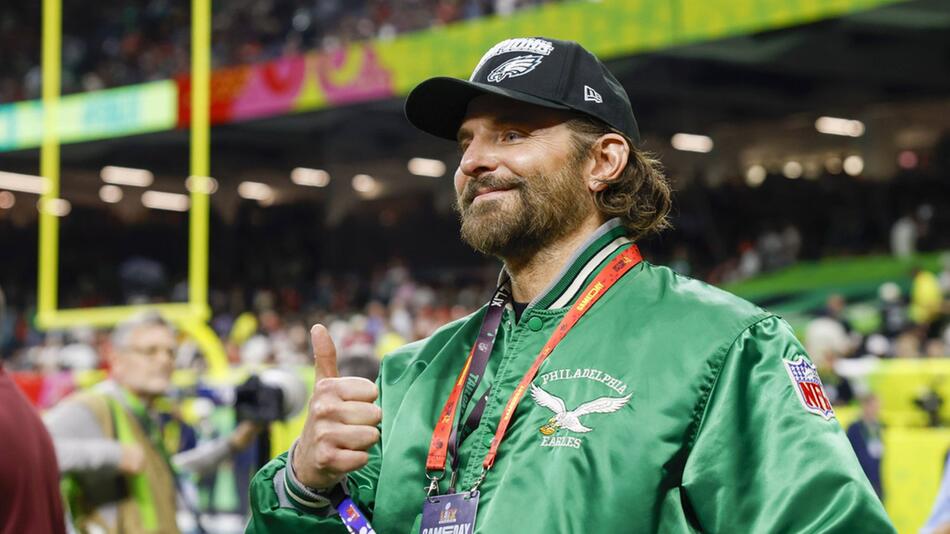 Bradley Cooper unterstützte die Philadelphia Eagles.