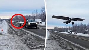 Nach Essen im Restaurant: Familie hebt mit Flugzeug auf Strasse ab