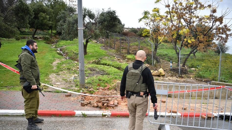 Nahostkonflikt - Safed nach einem Einschlag im Februar