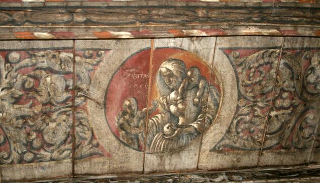 Fast 500 Jahre altes Deckengemälde in Supermarkt entdeckt