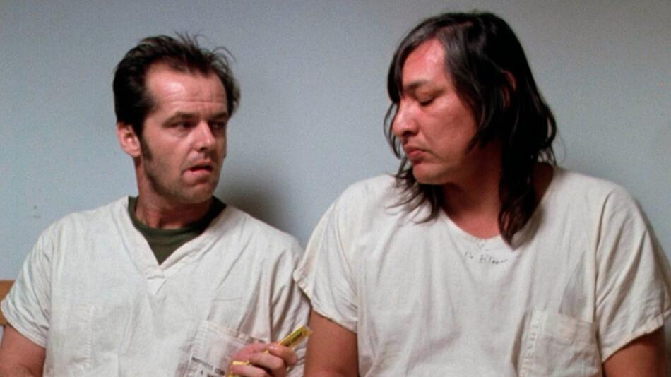 Jack Nicholson (l.) und Will Sampson in "Einer flog über das Kuckucksnest".